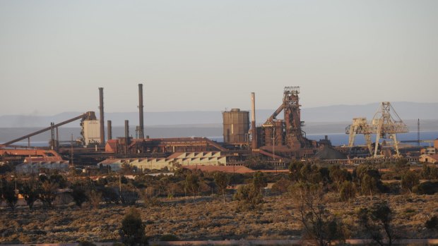 The Whyalla steelworks before it went into administration.