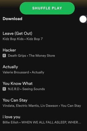 A proposed playlist for hackers.