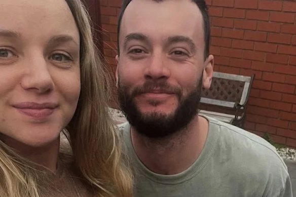 Warnecke and husband, Nathan, while she was pregnant with Axel, their only child.