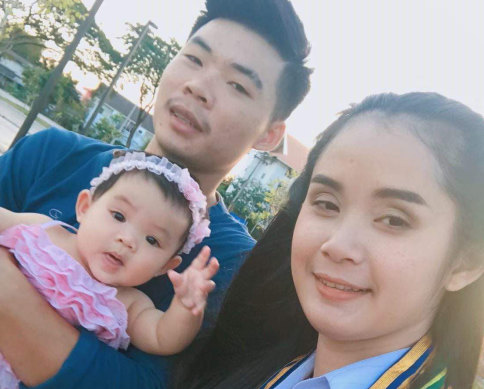 Anucha Angkaew and Wanida Ma-asa with their daughter, Rinlada, who is now seven.