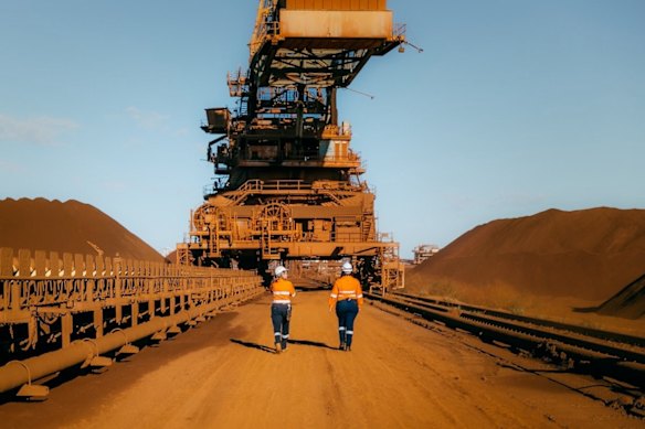 BHP shares fell heavily on Friday, weighing on the bourse.
