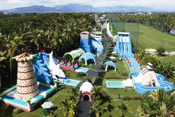 Big Bula Waterpark caters for kids, big and small, with inflatable attractions and fixed slides.
