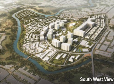 The 2017 proposal by Chinese developer Zhongren for the site.