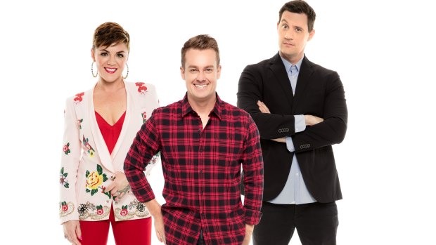2DayFM's new breakfast lineup: Em Rusciano, Grant Denyer and Ed Kavalee.
