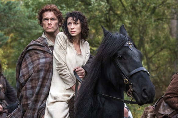 Sam Heughan, pictured with Caitriona Balfe in Outlander, is the official DJ for the 2026 Commonwealth Games.