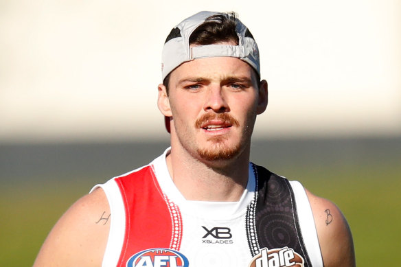 St Kilda's Dylan Roberton is making progress and expects to be back for the 2020 season.