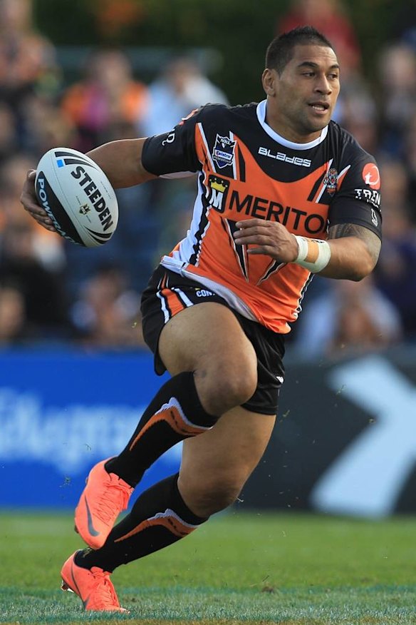 Matt Utai in action for Wests Tigers