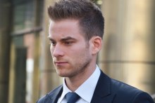 Lukas Kamay outside the Melbourne County Court in August 2014.   