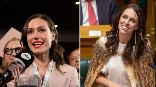 Sanna Marin and Jacinda Ardern.