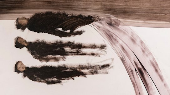 A work by Sidney Nolan inspired by the Ravensbrück women’s camp.