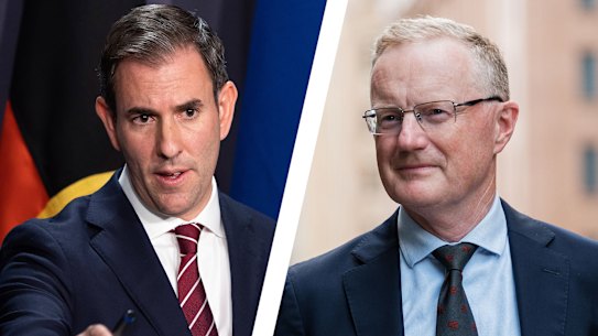 Treasurer Jim Chalmers and RBA govenor Philip Lowe.