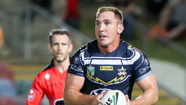 Charged: North Queensland prop Scott Bolton. 