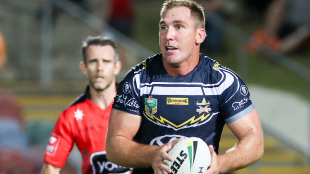 Charged: North Queensland prop Scott Bolton. 