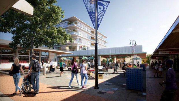The proposed five-storey development would see the 56-year-old Curtin shops demolished.