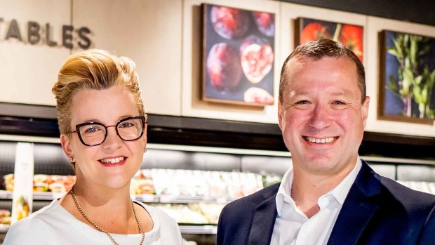 Brooke Miller, Vice-President Sales and Marketing BP and Pieter de Wet, Managing Director David Jones Food. 