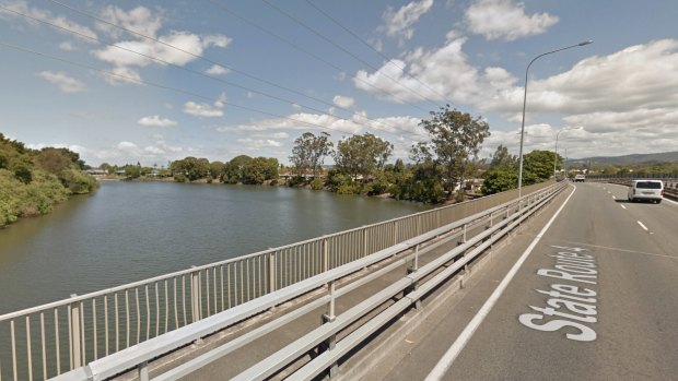 The Ross Street Bridge in the Gold Coast suburb of Benowa, where the man jumped off.