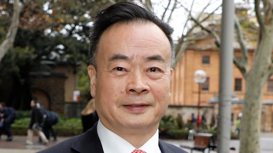 Chau Chak Wing outside the Federal Court last year.