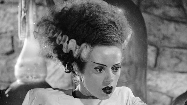 James Whale’s 1935 Bride of Frankenstein, with Boris Karloff as the monster and Elsa Lanchester as his bride.