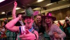 Partygoers enjoying the Mardi Gras parade at the SCG last year.