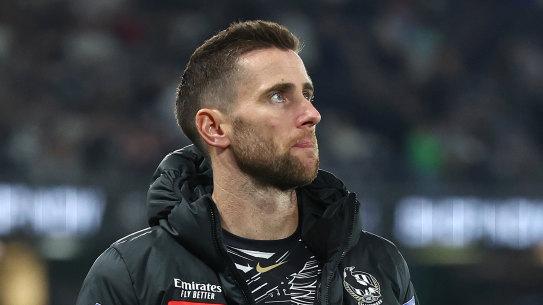 Dejected Magpie Jeremy Howe faces another injury lay-off.