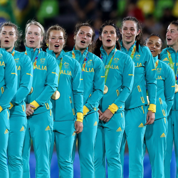 Australia’s 2016 women’s sevens team. 