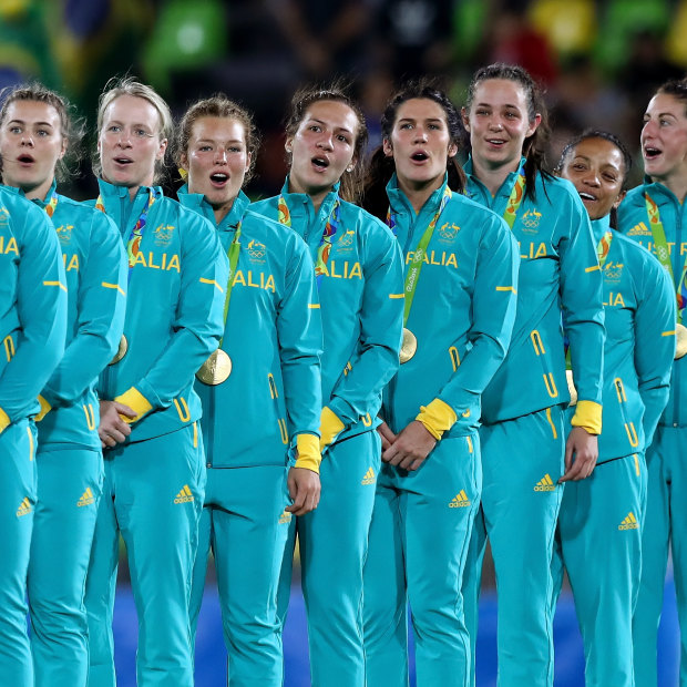 Australia’s 2016 women’s sevens team. 
