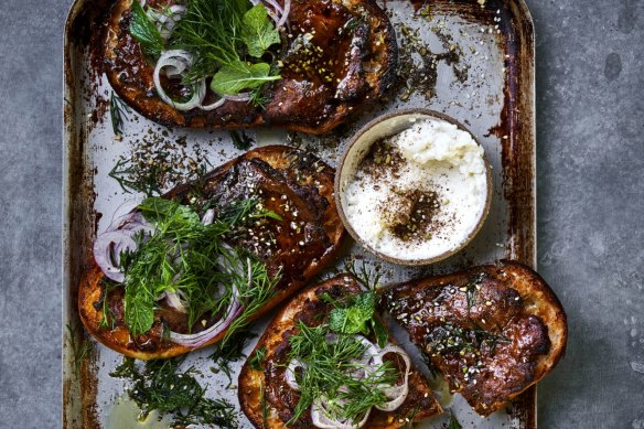 Turkish beef or lamb flatbreads.