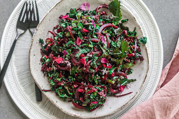 This Christmas coleslaw is hard to beet.