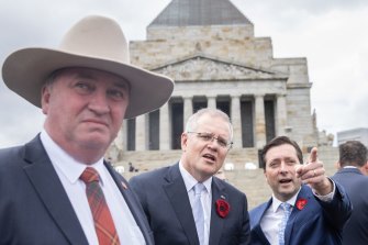 Deputy Prime Minister Barnaby Joyce, Prime Minister Scott Morrison and Victorian Opposition Leader Matthew Guy were among those to pay their respects.