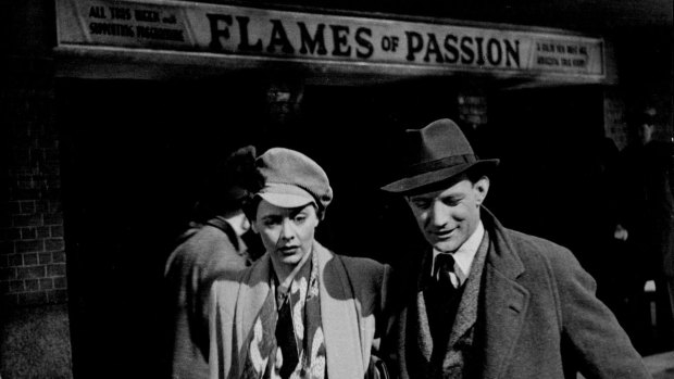 Celia Johnson and Trevor Howard emerge from an afternoon at the cinema in Brief Encounter.