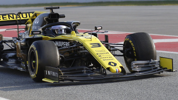 Daniel Ricciardo in his new Renault.
