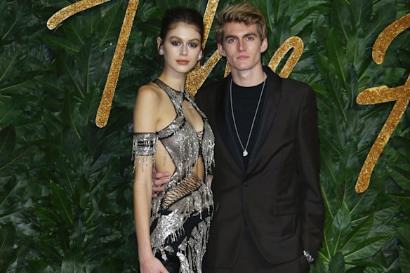 Kaia Gerber and Presley Walker Gerber at The Fashion Awards in London in 2018. Both of the siblings worked as models.