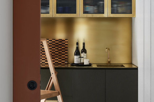 Architect Matt Gibson says the brass finishes in this heritage-listed property in Fitzroy are a nod to its past. 