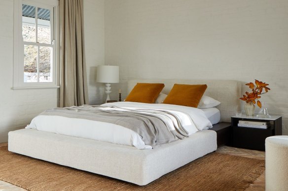 Luxury bed linen, heated floors, and designer kitchenettes. Pictured: Guest house two.