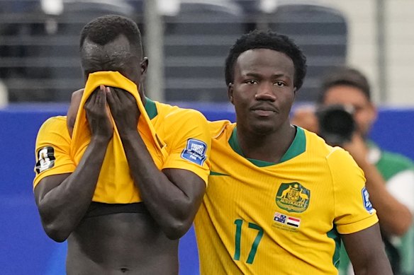 Awer Mabil and Nestory Irankunda come to terms with the Socceroos’ exit from the World Cup.