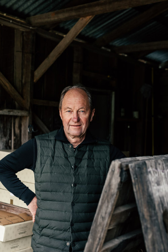 Wine pioneer Andrew Pirie. His search for cool-climate terroir led him to northern Tasmania. 