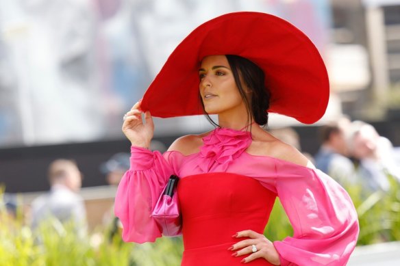 Olympia Bellchambers at Caulfield Cup on October 15, 2022.
