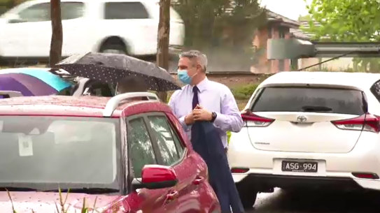 Simon Luebbers outside Moorabbin Magistrates’ Court on Wednesday