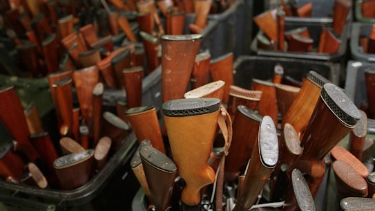 Guns collected in 1997 during the buyback.