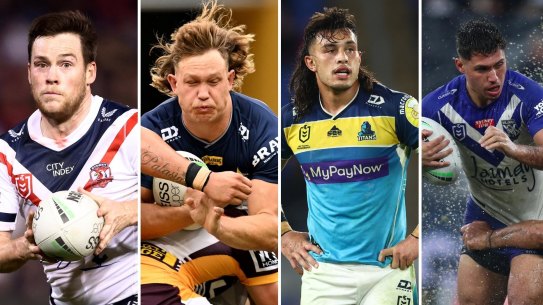 Luke Keary, Reuben Cotter, Tino Fa’asuamaleaui and Jake Averillo.