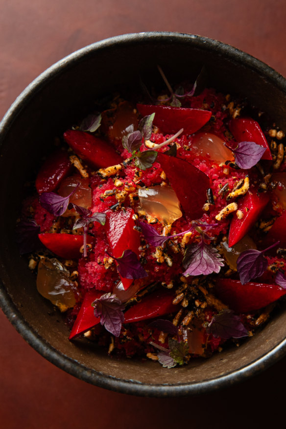 Plum shiso granita.