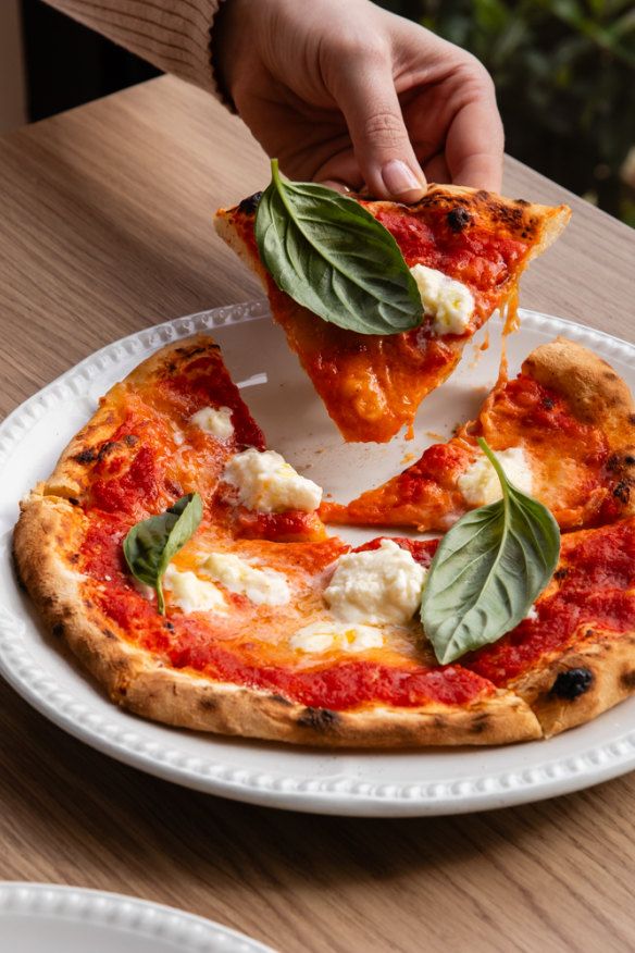 Margherita pizza.