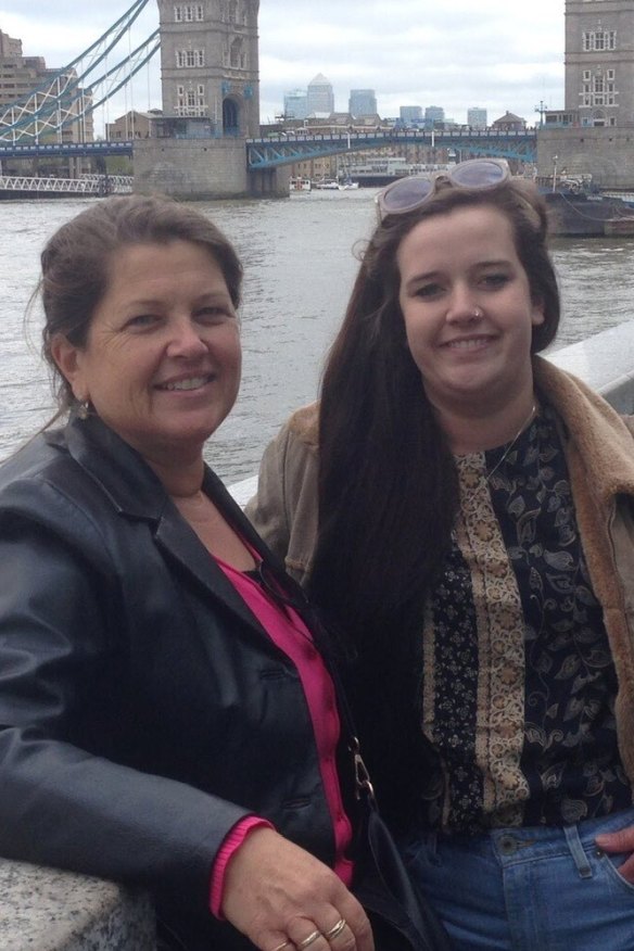 The author and her daughter, Kate, in London in 2014.