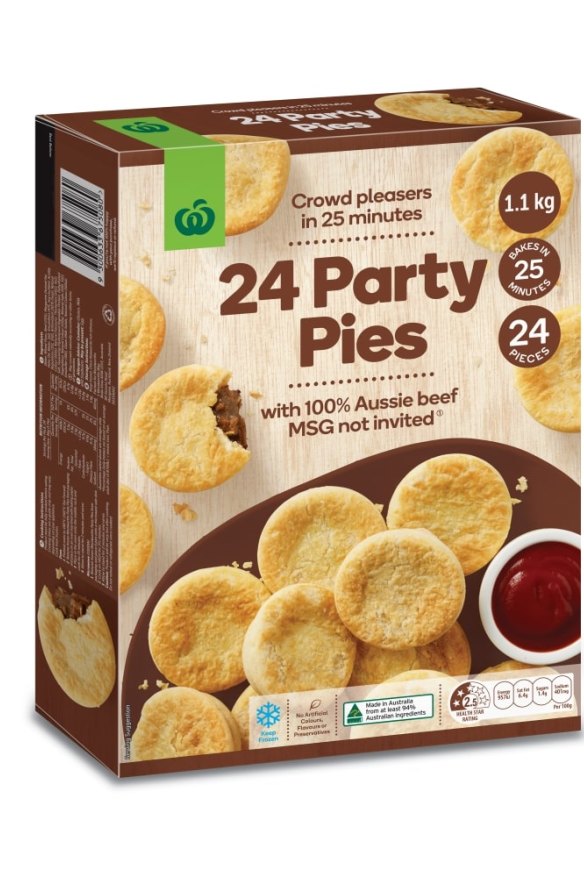 Woolworths party pies.