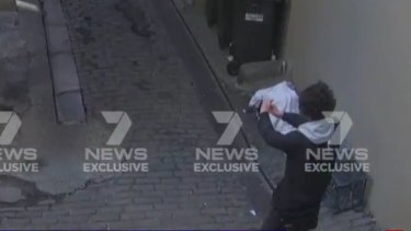 Mert Ney appears to take a selfie on CCTV footage obtained by Seven News. 