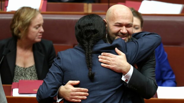 Mehmet Tillem, pictured after his valedictory statement in the Senate in 2014, has died aged 45,
