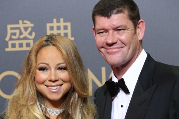 Mariah Carey and James Packer in 2015.