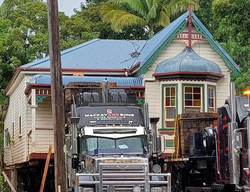 Tess Dellagiacoma’s cottage is prepared for its journey.