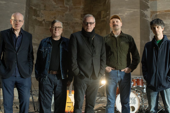 Teenage Fanclub, from left, Raymond McGinley, Norman Blake, Francis Macdonald, Dave McGowan and Euros Childs.