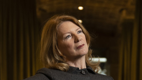 Wendy Beckett in her Glebe restaurant, aptly named Beckett’s.